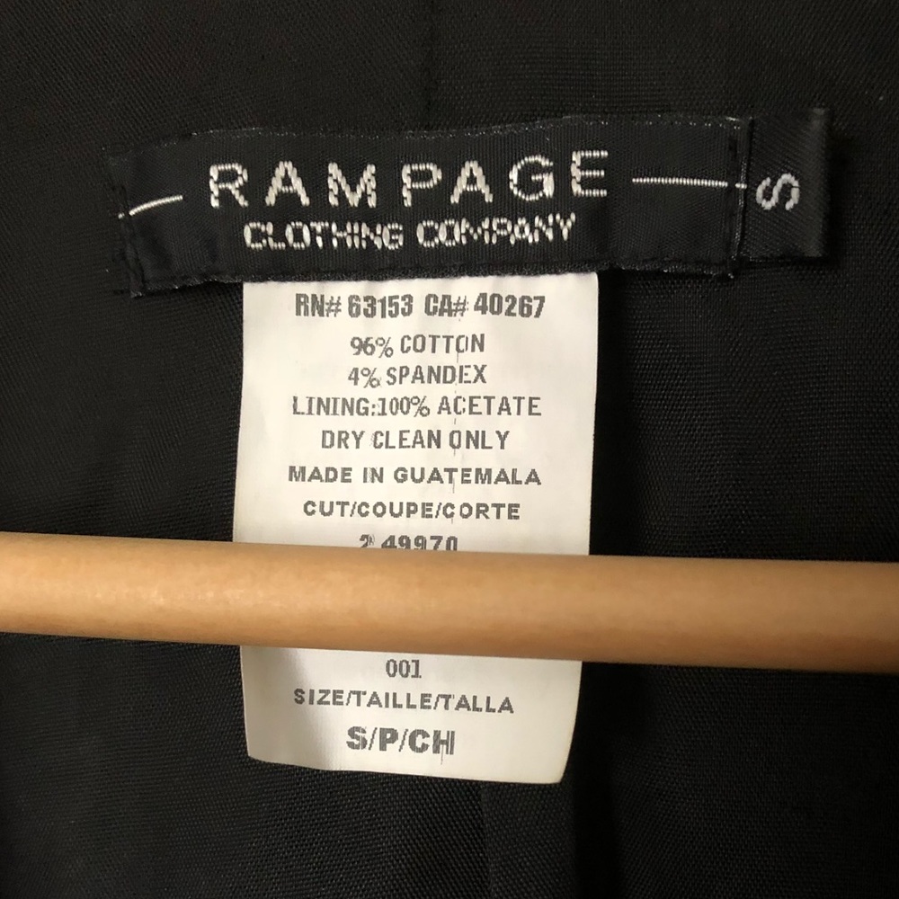 {Rampage} Black Classic Hook Closure Blazer Suit - Picture 5 of 5